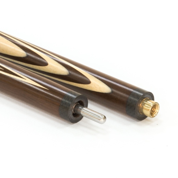 Двухсоставной бильярдный кий для русской пирамиды Weekend "Классика" (коричневый граб, граб) 13 запилов