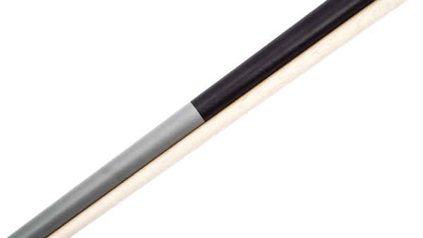 Двухсоставной бильярдный кий для пула "Rasson A" (серо - черный) с оплеткой экокожа