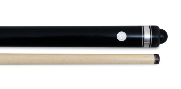 Двухсоставной бильярдный кий для русской пирамиды Weekend "Классика" (термограб черный, белый) 13 запилов