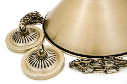 Лампа на шесть плафонов «Elegance» (матово-бронзовая штанга, матово-бронзовый плафон D35см)