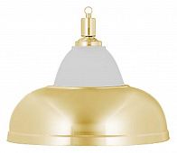 Лампа на один плафон «Crown» (золотистая чашка, золотистый плафон D38см)