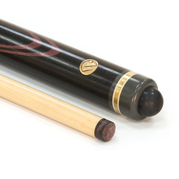 Двухсоставной бильярдный кий для русской пирамиды Weekend "Классика" (черный граб, амарант) 13 запилов